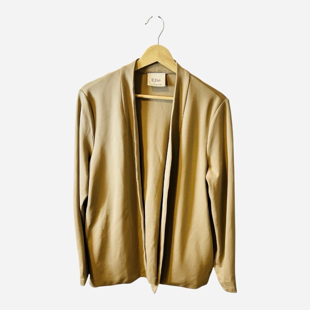 Elie By Elie Tahari Women’s Tan Blazer Size Large Business Casual Travel - Picture 1 of 8